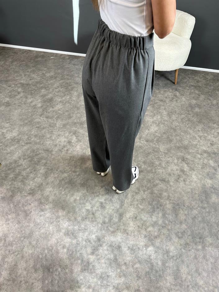 Pascal Gri Beli Lastikli Pantolon