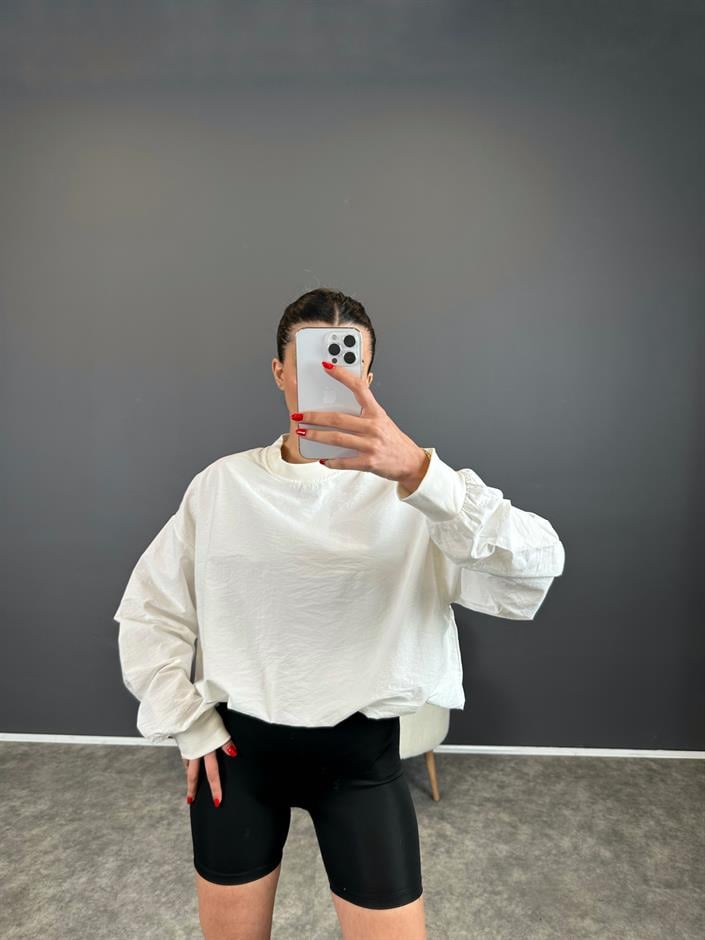 Beyaz Paraşüt Basic Sweat