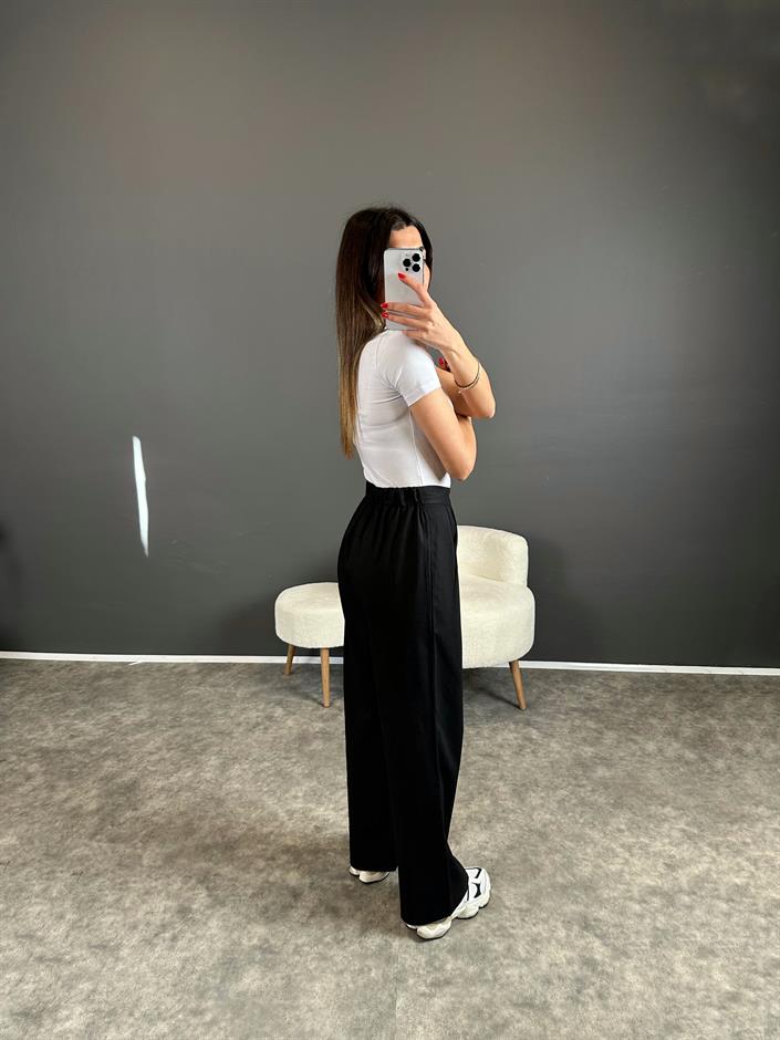 Pascal Siyah Beli Lastikli Pantolon 