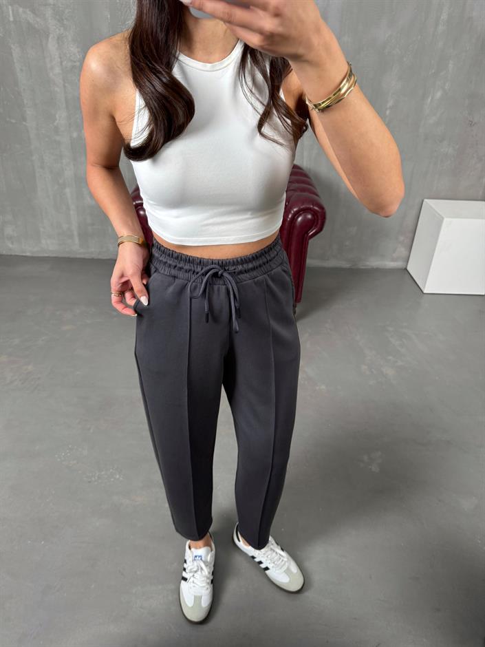 Sofya Antrasit Oysh Muadil Modal Kumaş Balon Pantolon