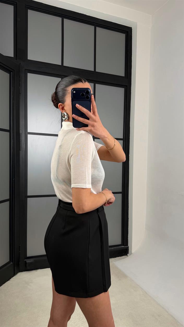 Siyah Kemerli Şort GAUS-01323