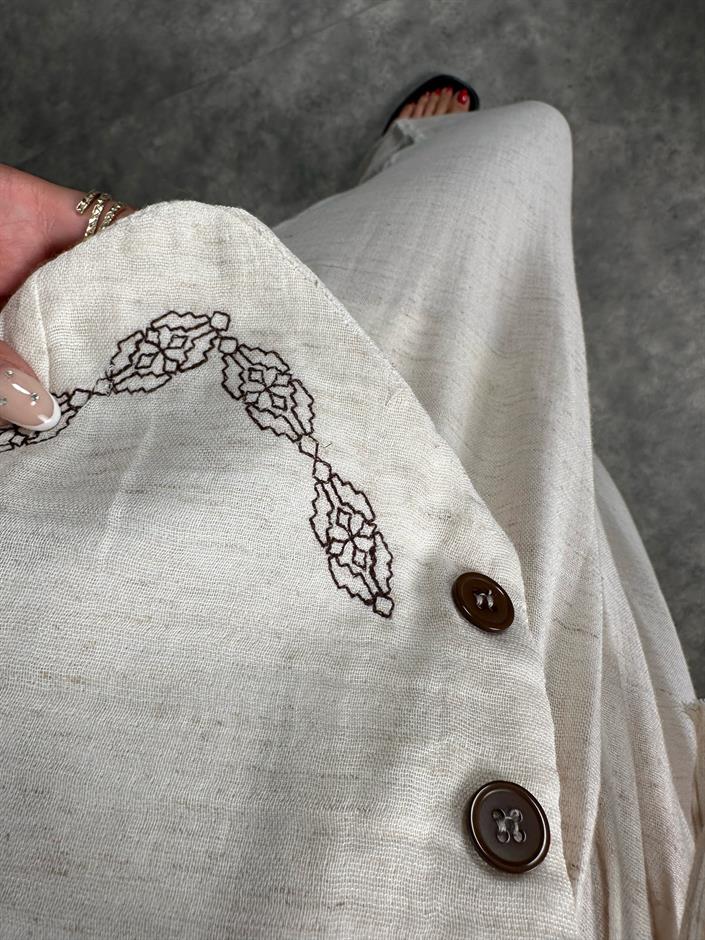 Olist Taş Nakışlı Astarlı Yelek 