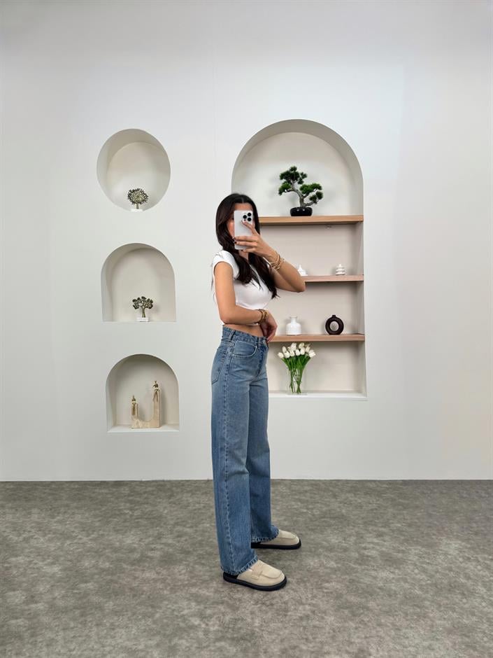 Lov Orta Mavi ZR Model Palazzo Jean 