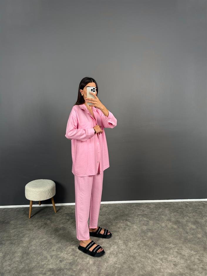 Agis Pembe Keten Ayrobin İkili Takım