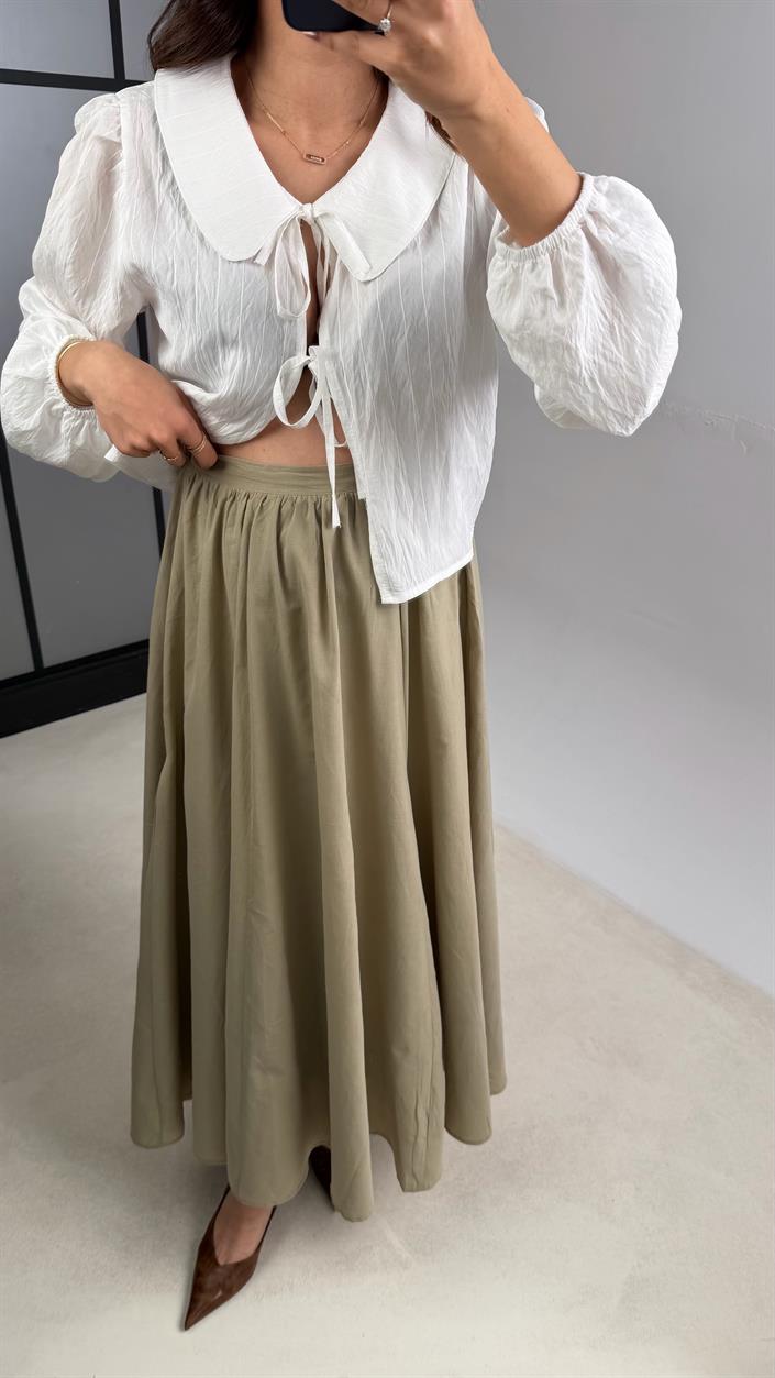 Haki Vual Astarlı Prenses Etek GAUS-01148