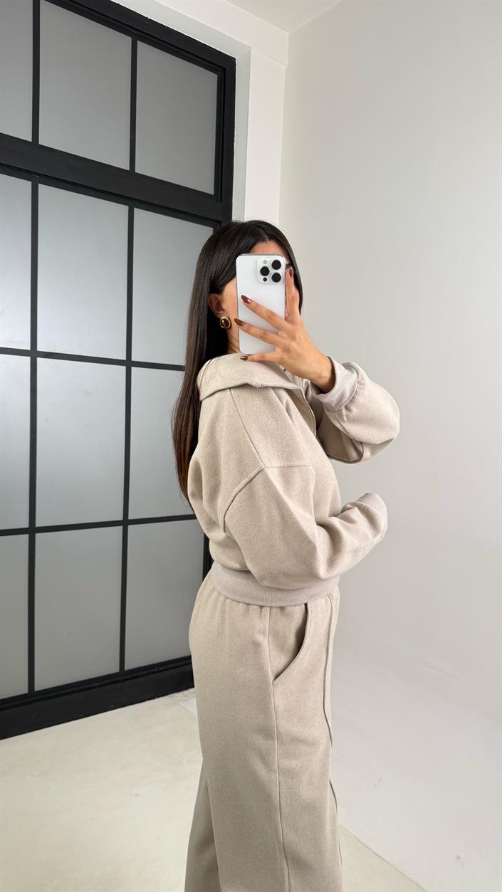 Taş Selanik Tshirtlü 3Lü Örme Takım GAUS-00154