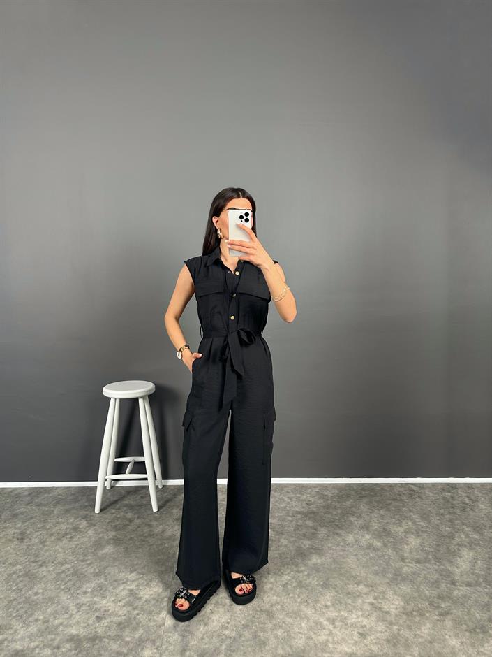 ORJ BRS Siyah Kemerli Uzun Tulum