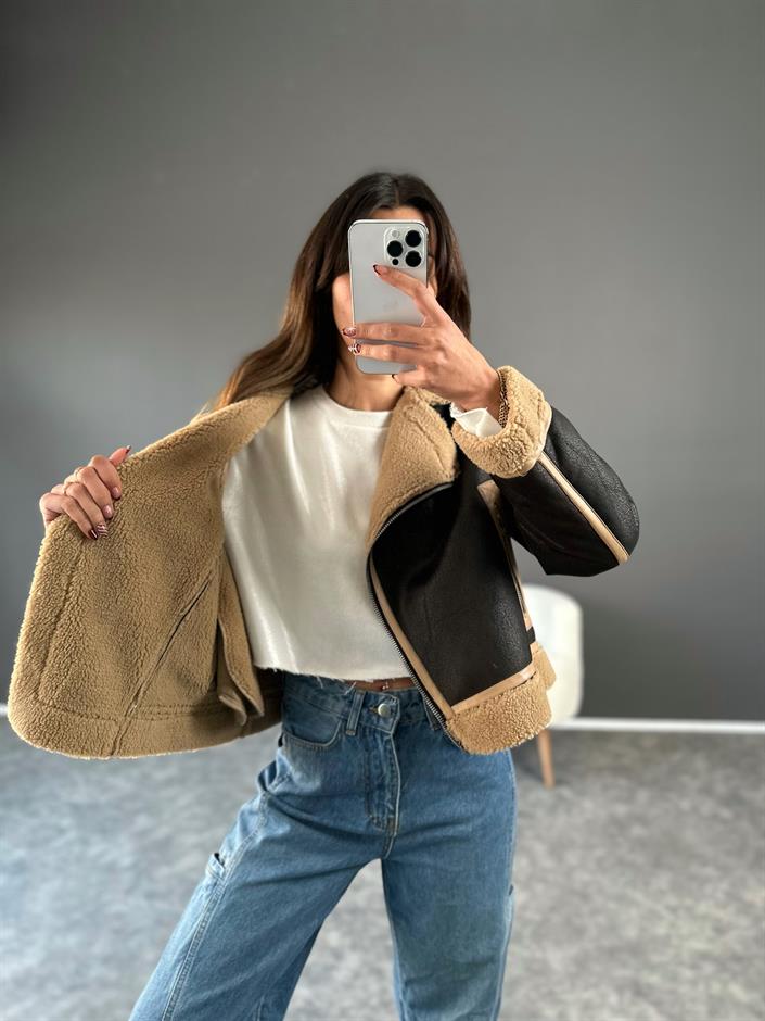 Blish Siyah İçi Kürklü Mont