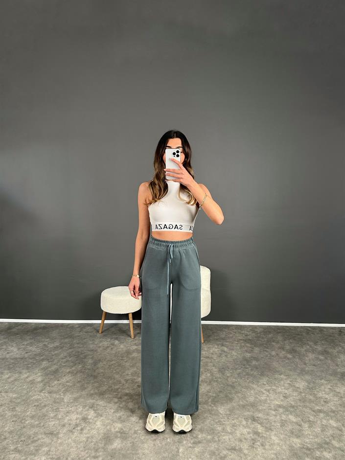 Oys Yeşil  Modal Palazzo Pantolon