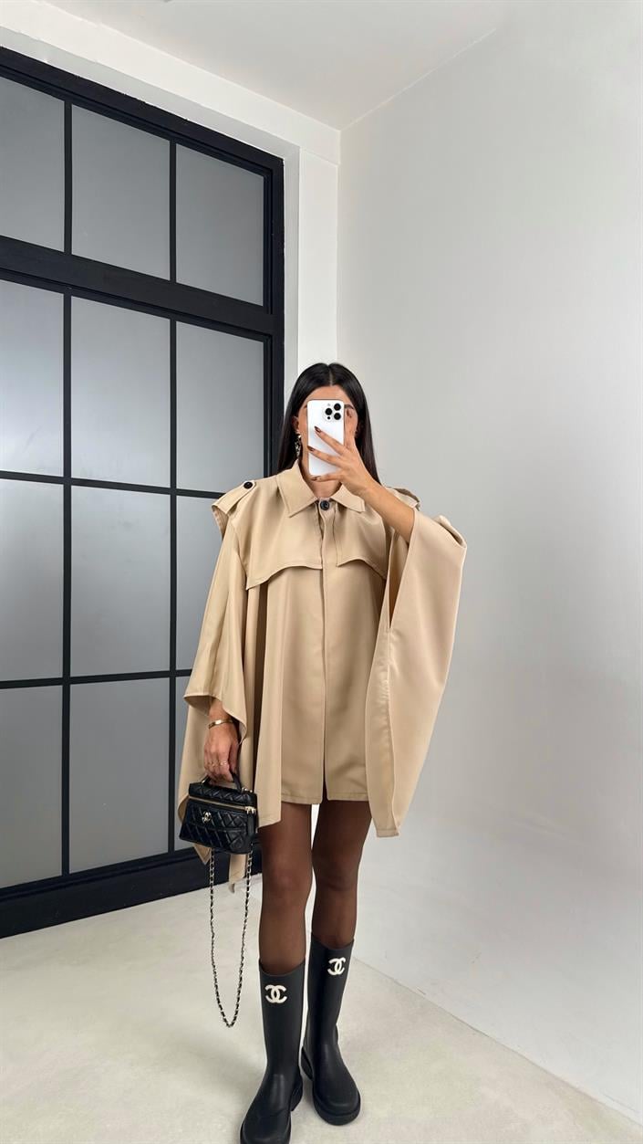 Taş Premium Tasarım Panço Trençkot GAUS-00156