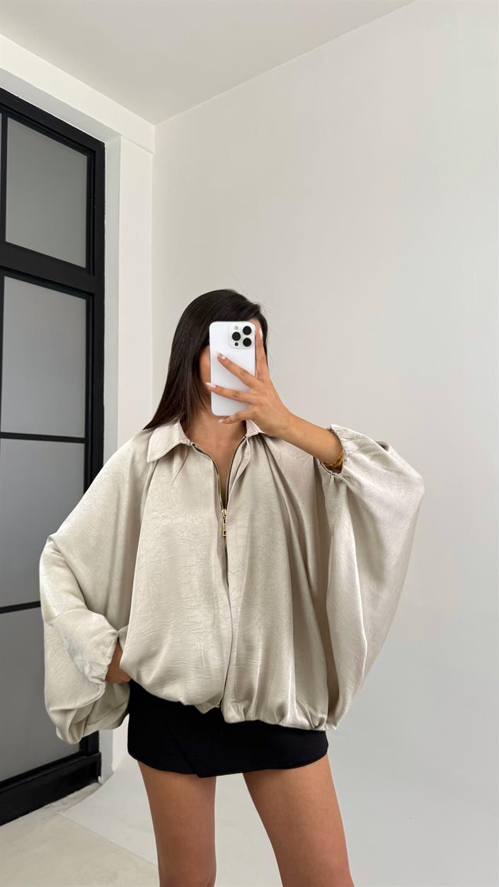 Taş Saten Bomber Ceket GAUS-00118