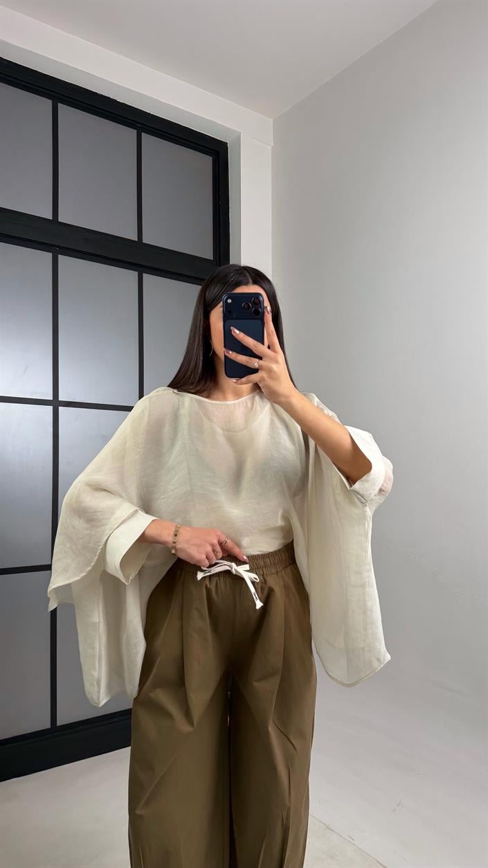 Taş Transparan Premium Tasarım Pelerin GAUS-01110