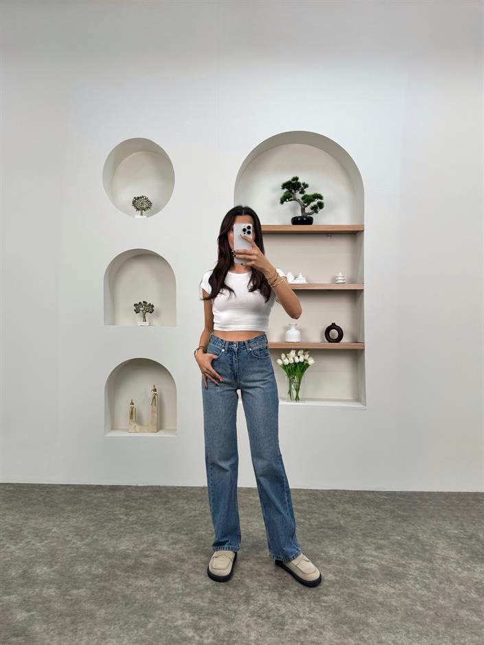 Lov Orta Mavi ZR Model Palazzo Jean 