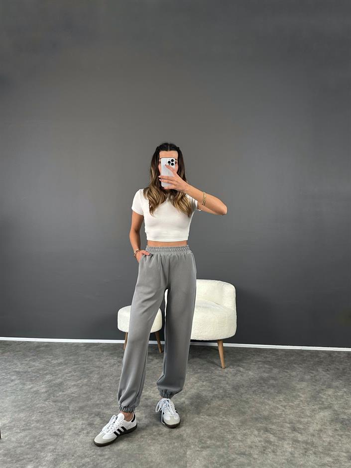Gri Oysh Modal Jogger Pantolon