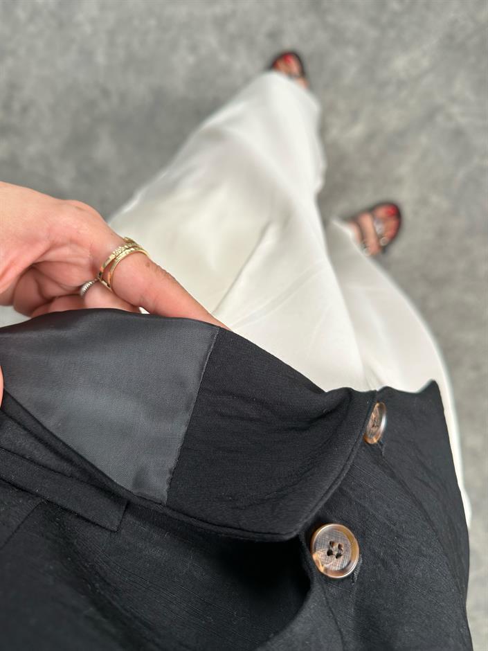 Lz Siyah Astarlı Yelek