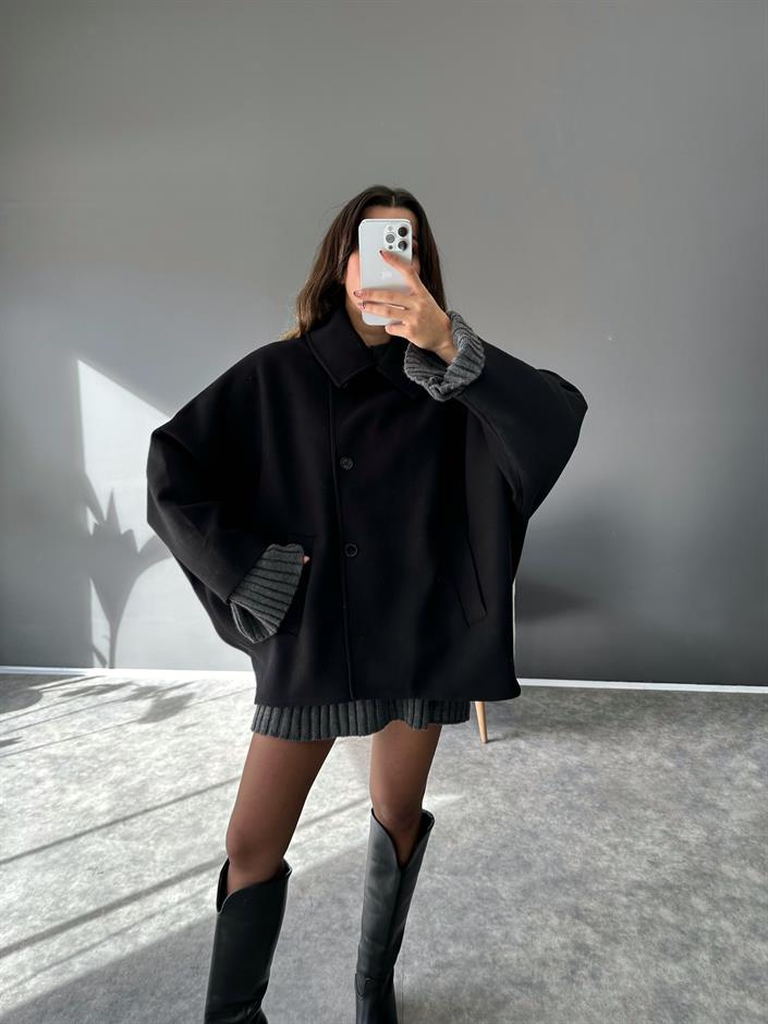 Rome Siyah Yarasa Kol Kaban 