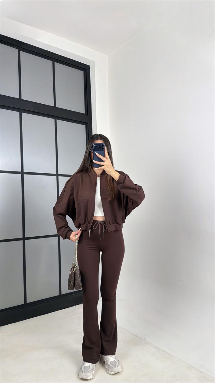 Acı Kahve Zr Muadil Hırka Eşofman Spor Takım GAUS-00648