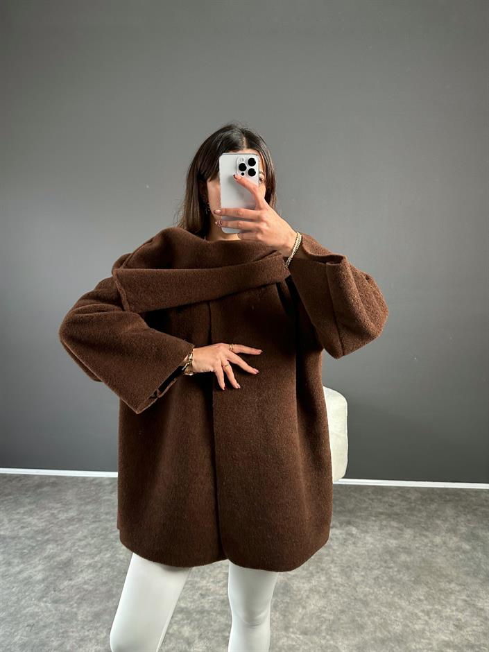 Almina Kahverengi Atkılı Kaban 