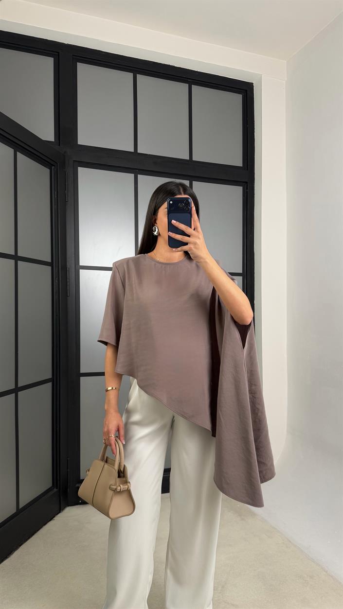 Vizon Vatkalı Asimetrik Bluz GAUS-01186