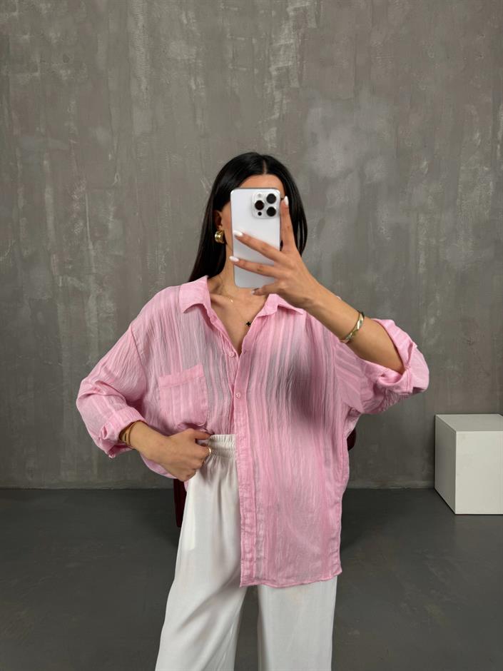 Pembe Salaş Gömlek Gaus00074