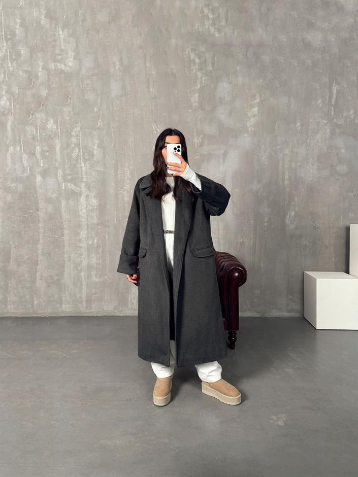 Diwi Antrasit Astarlı Premium Kaban