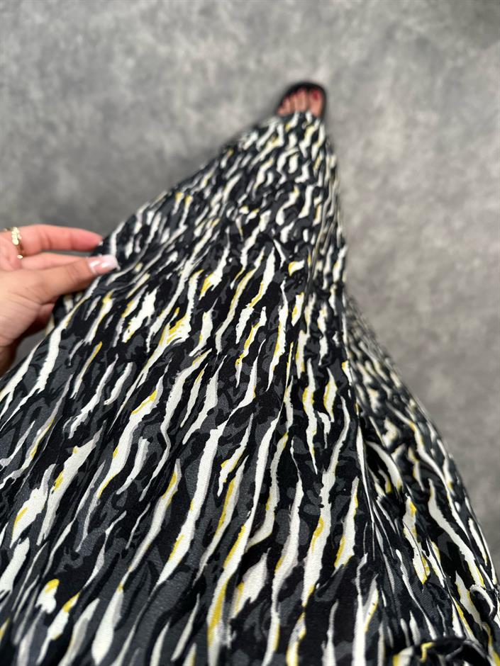 Orsa Beli Lastikli Yüksek Bel Paçası Biritli Pantolon 