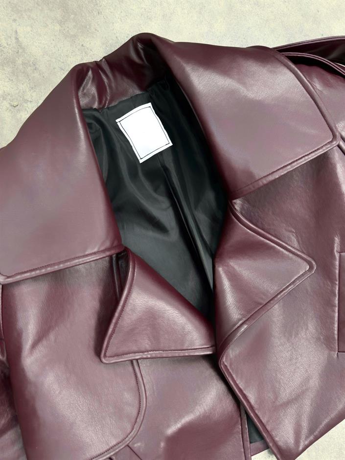 Nova Bordo Premium Tasarım Astarlı Deri Ceket