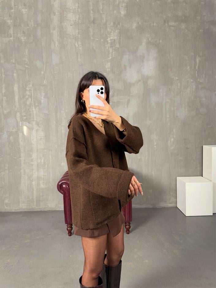 Brone Kahve Cepli Pinterest Triko Hırka