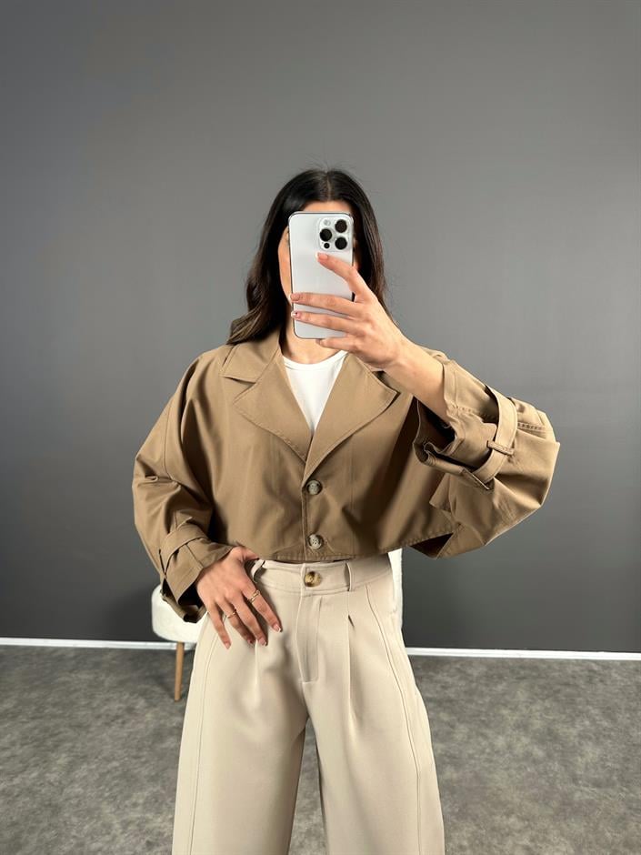 Camel Crop Yasara Kol Trenç 