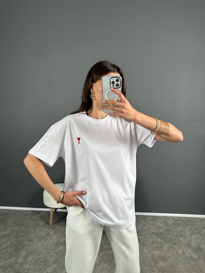 Beyaz Oversize A Tshirt