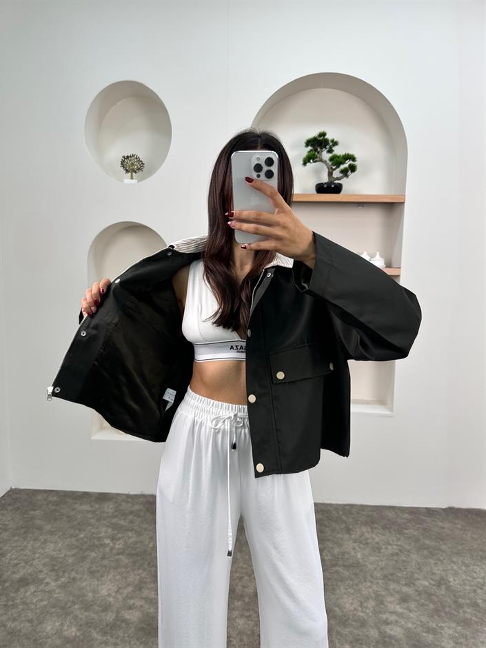 Dalia Koyu Haki ZR Model Astarlı Trenç Ceket