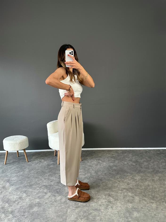 Alfonsa Taş Şalvar Pensli Pantolon