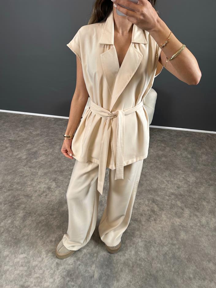 Liu Taş Zr Model Yelekli İkili Takım 