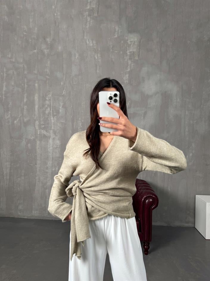 Zebby Vizon Yandan Bağlamalı Hırka