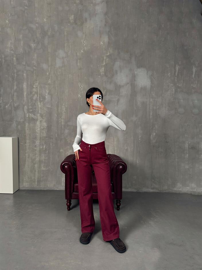 Pooki Bordo Wide Leg ZR Jean