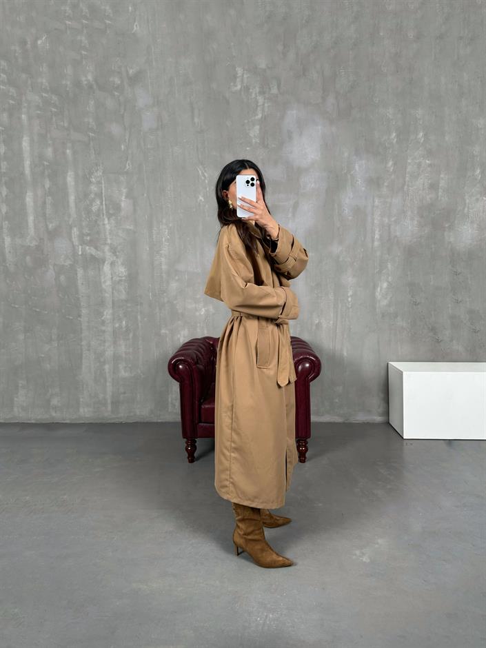 Jordi Camel Kuşaklı Trençkot