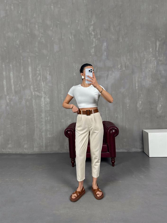 Taş Kemerli Havuç Pantolon Gaus00032