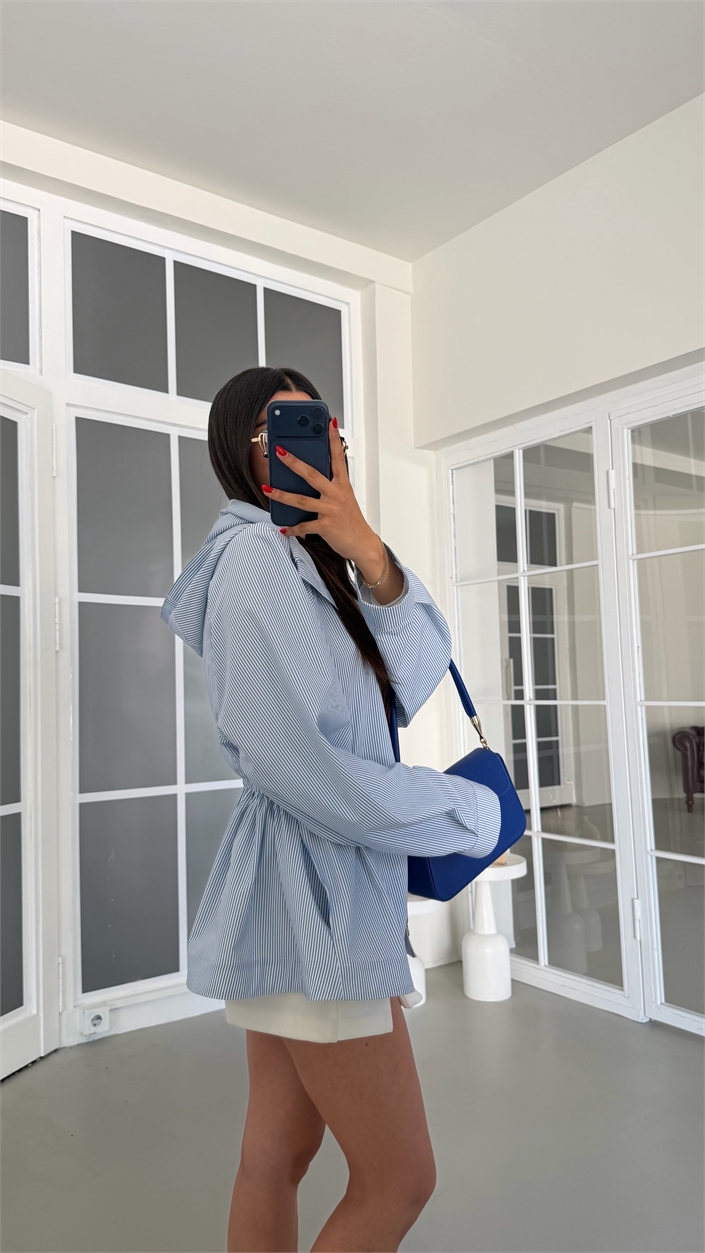 Mavi OYS Model Beli Ayarlanabilir Premium Ceket GAUS-01875