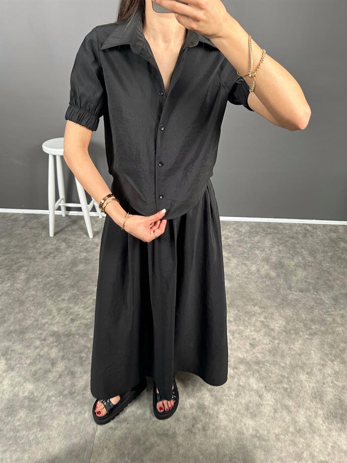 Fleur Siyah Zr Model Etek Bluz Takım