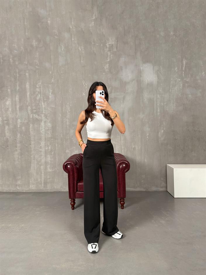 Rafel Siyah Oys Model Rahat Pantolon