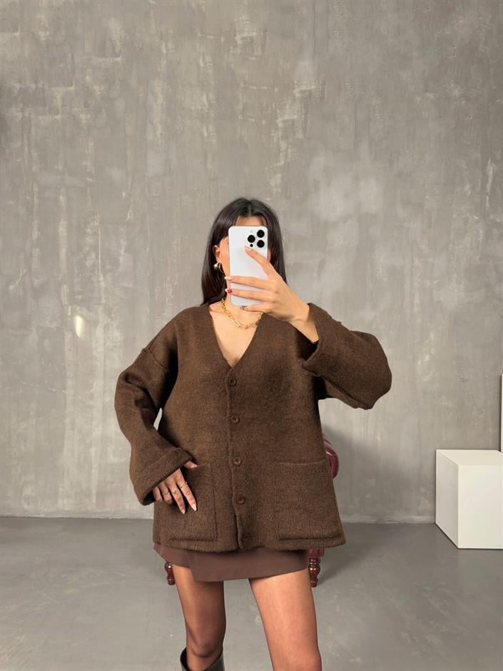 Brone Kahve Cepli Pinterest Triko Hırka