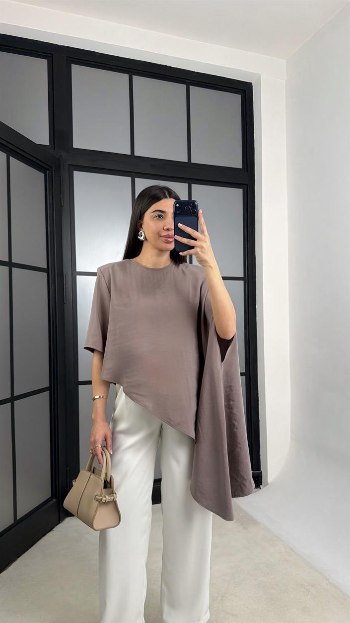 Vizon Vatkalı Asimetrik Bluz GAUS-01186