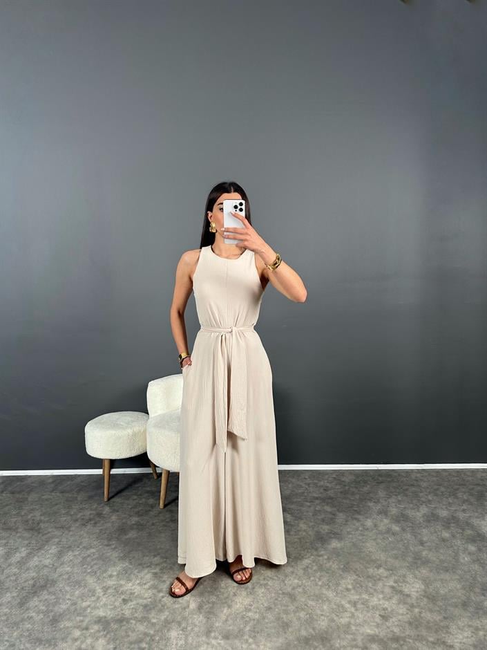 Brasil Taş Kuşaklı Cepli Tulum 