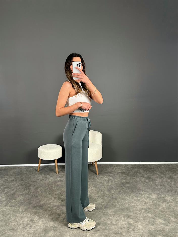 Oys Yeşil  Modal Palazzo Pantolon