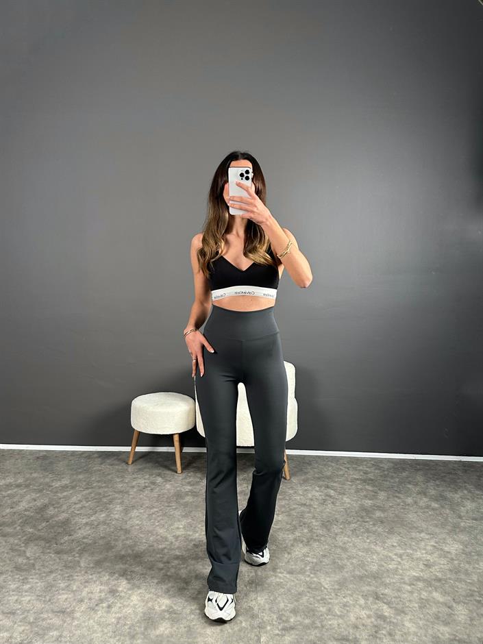 Oysh Füme İspanyol Paça Tayt Pantolon