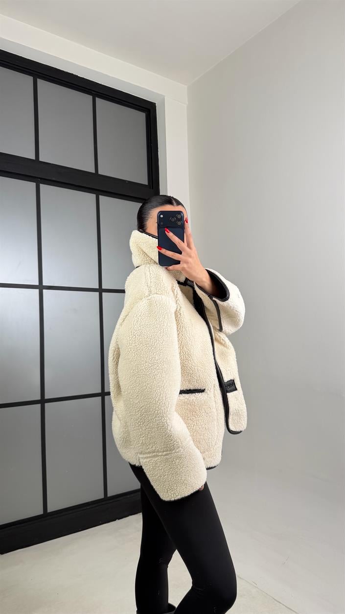 Siyah Çift Taraflı İçi Kürklü Mont GAUS-01008