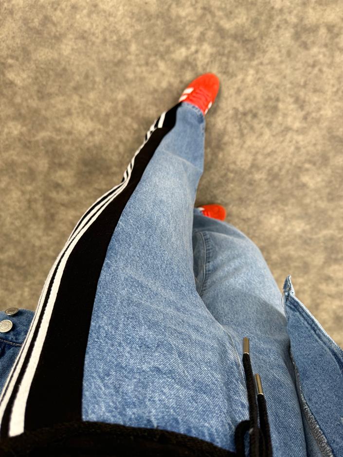 RCH Premium Beli Lastikli Şeritli Jean Pantolon