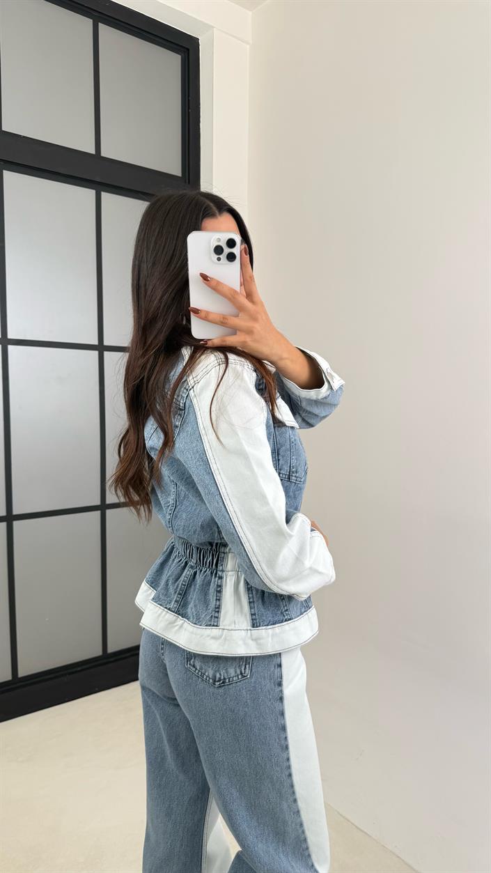 Mavi ZR Muadil Denim Karışımlı Takım GAUS-00198