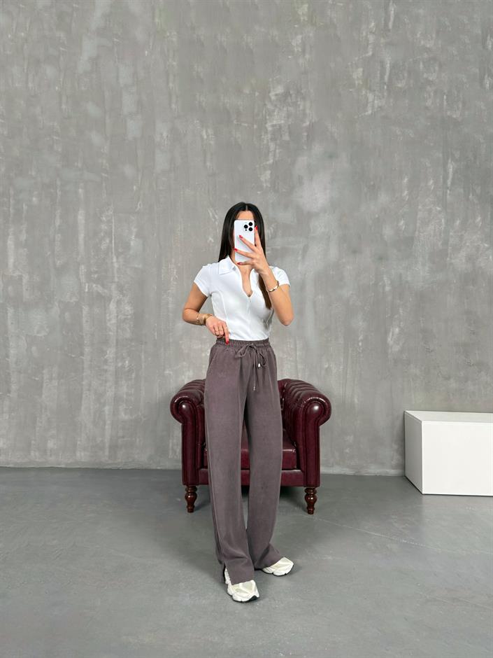 Kahve Beli Lastikli MD Muadil Tensel Pantolon Gaus00190