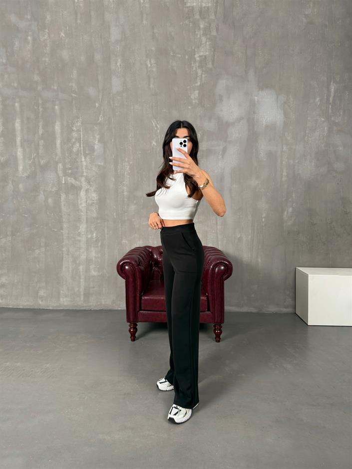 Rafel Siyah Oys Model Rahat Pantolon